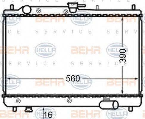 HELLA 8MK376727751 Радіатор, охолодження двигуна