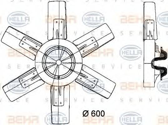 HELLA 8MV376730291 Вентилятор, охолодження двигуна