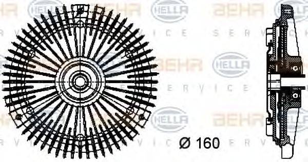 HELLA 8MV376732301 Зчеплення, вентилятор радіатора