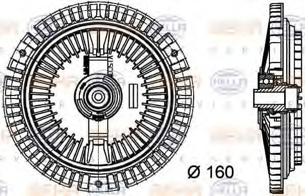 HELLA 8MV376732351 Зчеплення, вентилятор радіатора