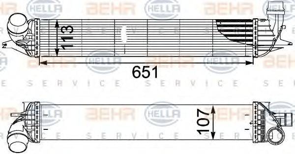 HELLA 8ML376745241 Інтеркулер