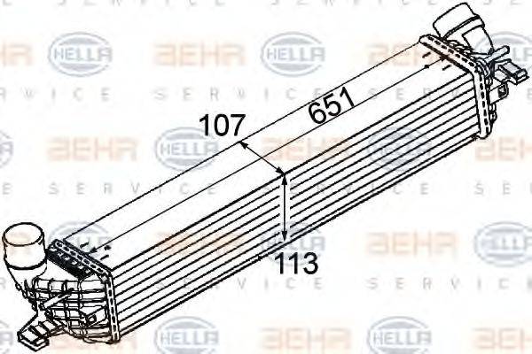 HELLA 8ML376745731 Інтеркулер