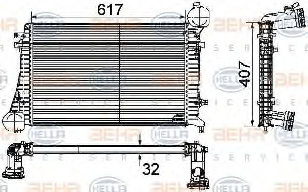 HELLA 8ML376746071 Інтеркулер