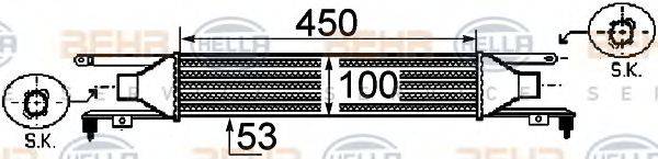 HELLA 8ML376755741 Інтеркулер