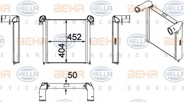 HELLA 8ML376756061 Інтеркулер