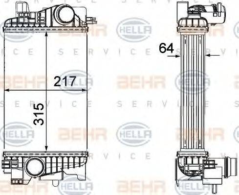 HELLA 8ML376756431 Інтеркулер