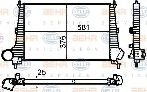 HELLA 8ML376760601 Інтеркулер