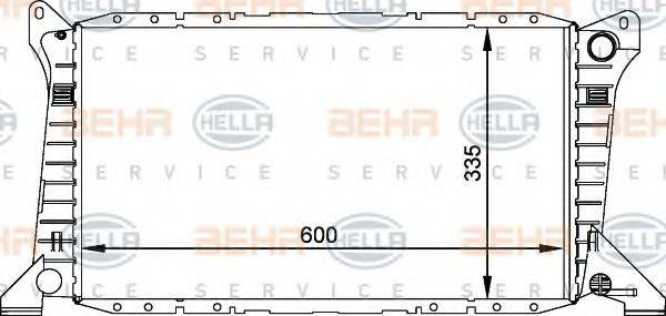 HELLA 8MK376764021 Радіатор, охолодження двигуна