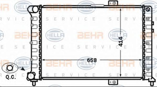 HELLA 8MK376766091 Радіатор, охолодження двигуна