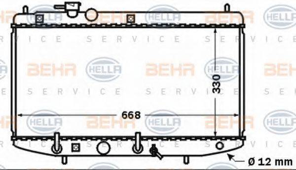 HELLA 8MK376767371 Радіатор, охолодження двигуна