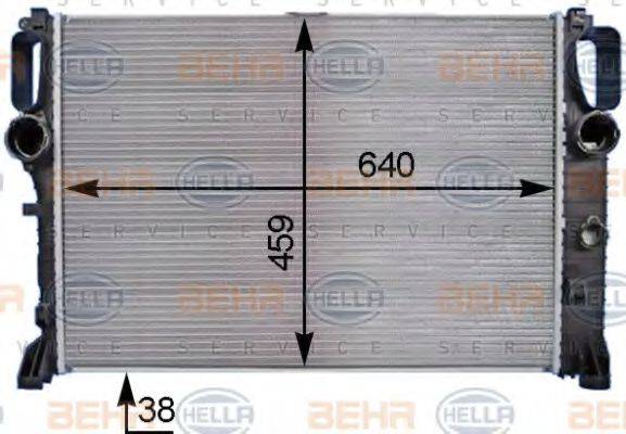 HELLA 8MK376769791 Радіатор, охолодження двигуна