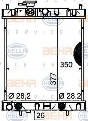 HELLA 8MK376770451 Радіатор, охолодження двигуна