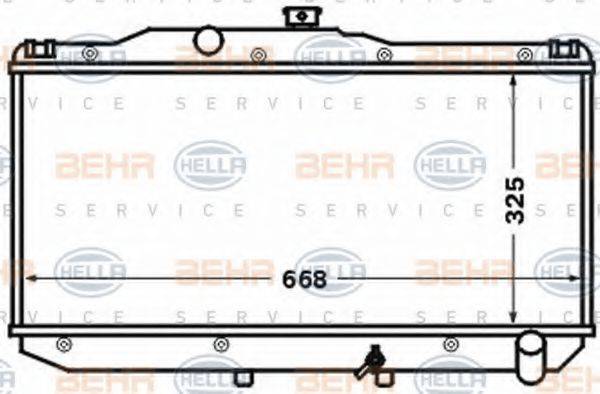 HELLA 8MK376773041 Радіатор, охолодження двигуна