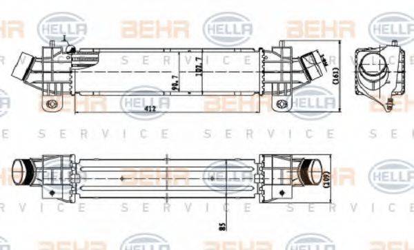 HELLA 8ML376899091 Інтеркулер