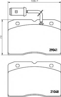 HELLA 8DB355005481 Комплект гальмівних колодок, дискове гальмо