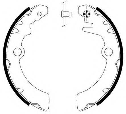 HELLA 8DB355000501 Комплект гальмівних колодок