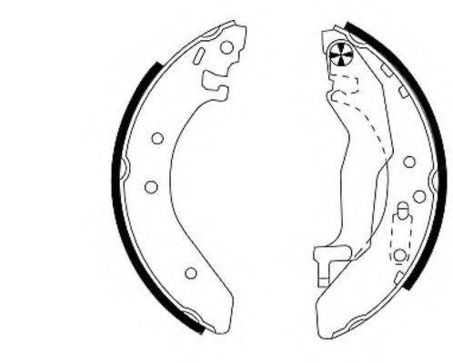 HELLA 8DB355001321 Комплект гальмівних колодок