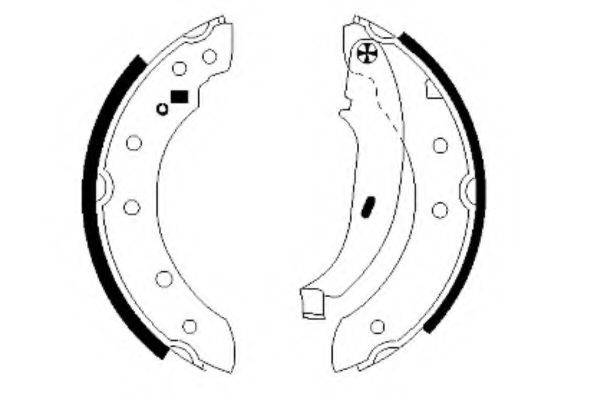 HELLA 8DB355001571 Комплект гальмівних колодок