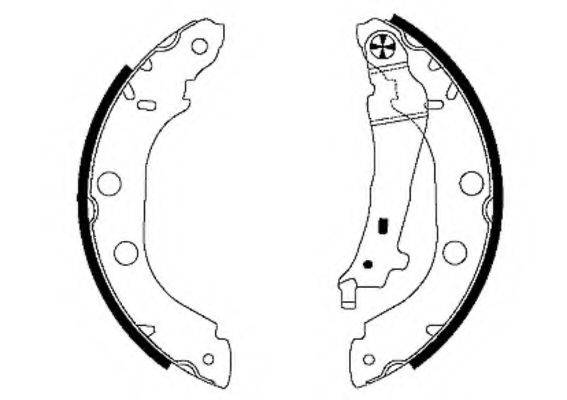 HELLA 8DB355001751 Комплект гальмівних колодок