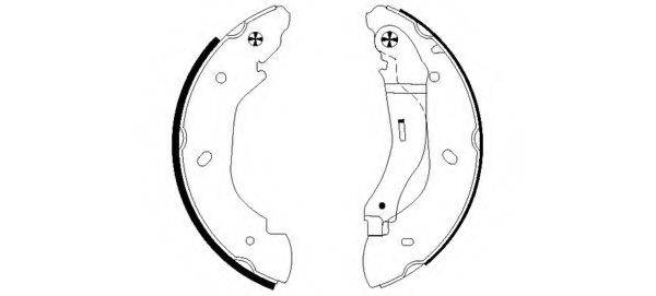 HELLA 8DB355002511 Комплект гальмівних колодок
