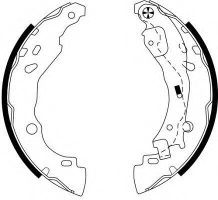 HELLA 8DB355002751 Комплект гальмівних колодок