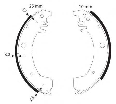 HELLA 8DB355002871 Комплект гальмівних колодок