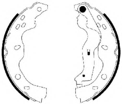 HELLA 8DB355003041 Комплект гальмівних колодок