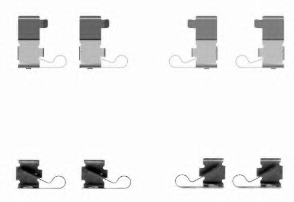 HELLA 8DZ355204141 Комплектуючі, колодки дискового гальма