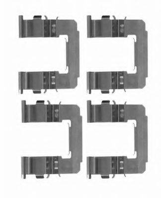 HELLA 8DZ355204161 Комплектуючі, колодки дискового гальма