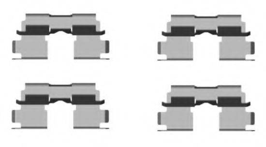 HELLA 8DZ355204481 Комплектуючі, колодки дискового гальма