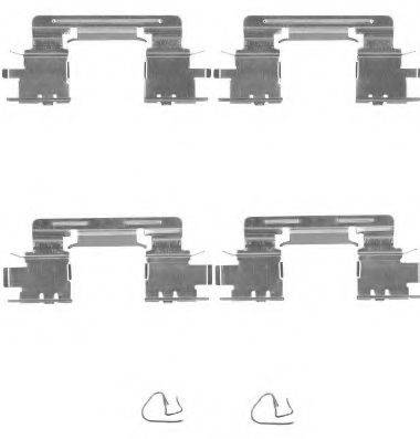 HELLA 8DZ355204911 Комплектуючі, колодки дискового гальма