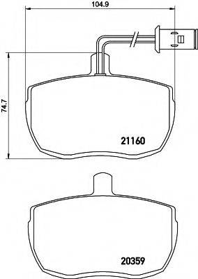 HELLA 8DB355005831 Комплект гальмівних колодок, дискове гальмо