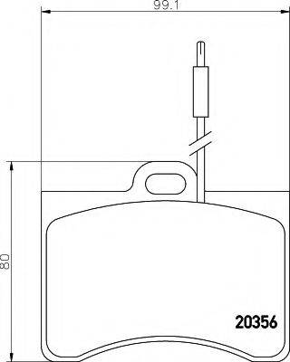 HELLA 8DB355005911 Комплект гальмівних колодок, дискове гальмо