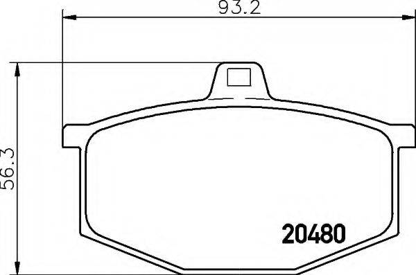 HELLA 8DB355006031 Комплект гальмівних колодок, дискове гальмо