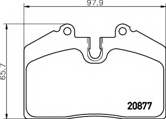 HELLA 8DB355015671 Комплект гальмівних колодок, дискове гальмо