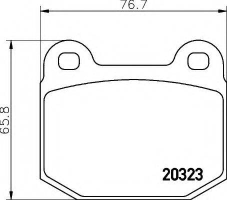 HELLA 8DB355007001 Комплект гальмівних колодок, дискове гальмо