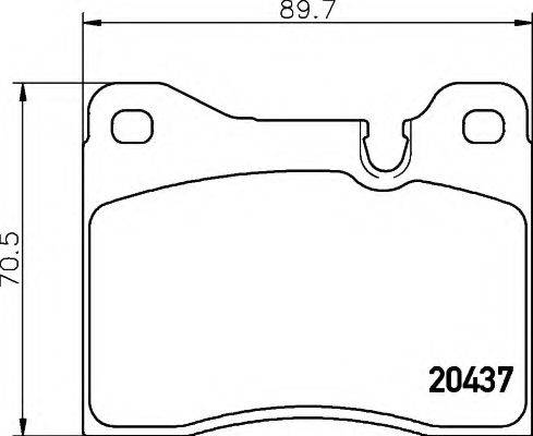 HELLA 8DB355007041 Комплект гальмівних колодок, дискове гальмо