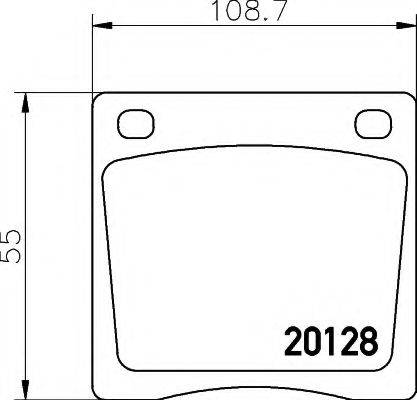 HELLA 8DB355007181 Комплект гальмівних колодок, дискове гальмо