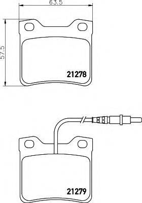 HELLA 8DB355007491 Комплект гальмівних колодок, дискове гальмо