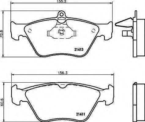 HELLA 8DB355007731 Комплект гальмівних колодок, дискове гальмо