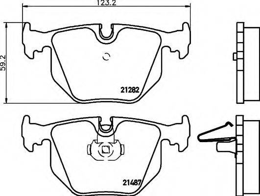 HELLA 8DB355006691 Комплект гальмівних колодок, дискове гальмо