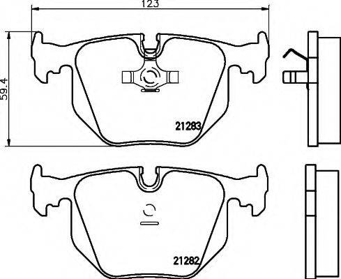 HELLA 8DB355008121 Комплект гальмівних колодок, дискове гальмо