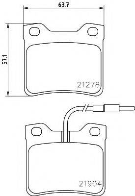 HELLA 8DB355008171 Комплект гальмівних колодок, дискове гальмо