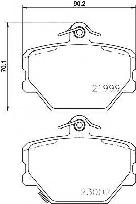 HELLA 8DB355008721 Комплект гальмівних колодок, дискове гальмо