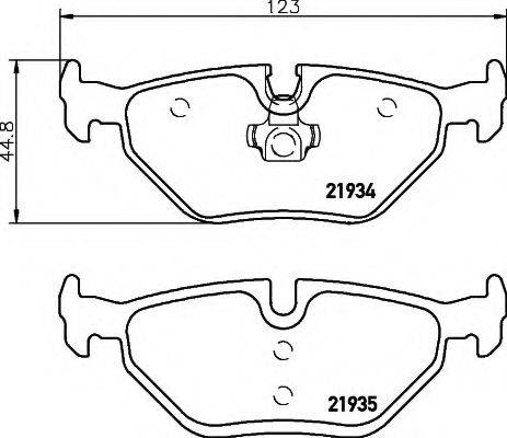 HELLA 8DB355009051 Комплект гальмівних колодок, дискове гальмо