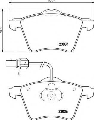 HELLA 8DB355008771 Комплект гальмівних колодок, дискове гальмо