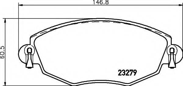 HELLA 8DB355009071 Комплект гальмівних колодок, дискове гальмо