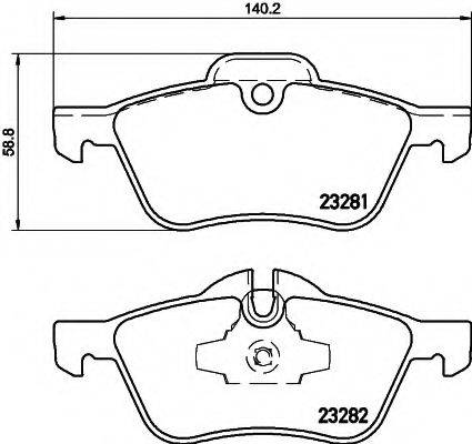 HELLA 8DB355009171 Комплект гальмівних колодок, дискове гальмо