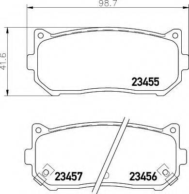 HELLA 8DB355009341 Комплект гальмівних колодок, дискове гальмо