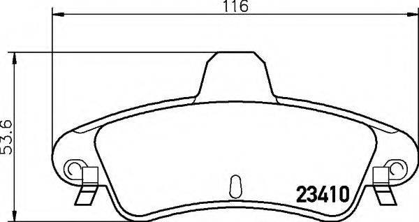 HELLA 8DB355012191 Комплект гальмівних колодок, дискове гальмо